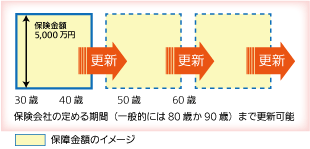 更新型定期保険のイメージ