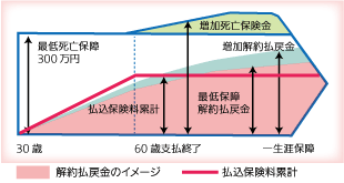 積立利率変動型終身保険のイメージ